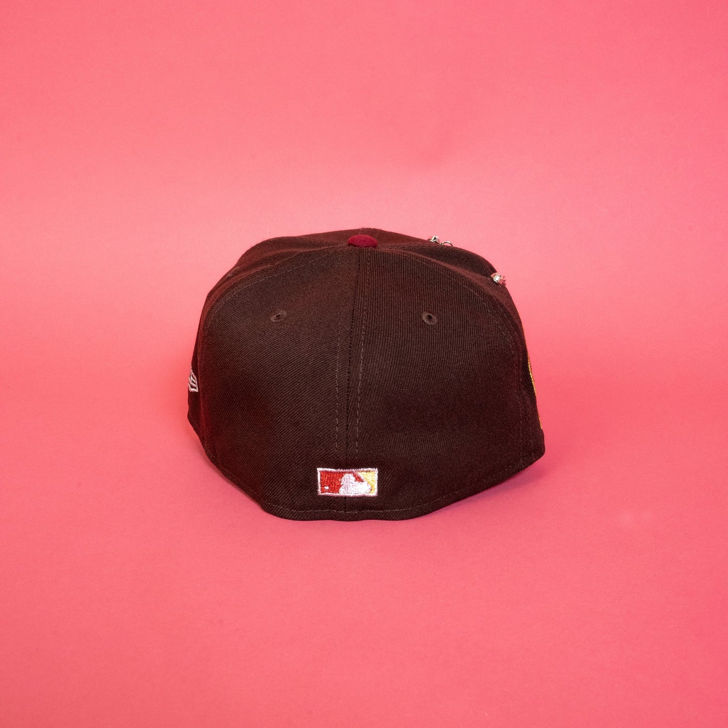 NEW ERA 59FIFTY BROWN/ NAVY ANAHEIM ANGELS W/ 50TH ANNIVERSARY SIDE PATCH