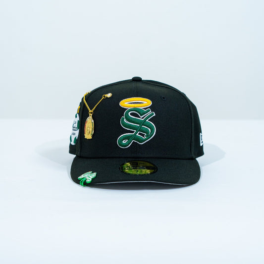 NEW ERA EXCLUSIVE 59FIFTY BLACK "SANTOS LAGUNA" W/ CLUB SANTOS LAGUNA SIDE PATCH