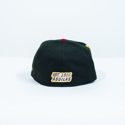 NEW ERA EXCLUSIVE 59FIFTY BLACK/ FOREST GREEN "CLUB AMERICA" W/ MEXICO FLAG SIDE PATCH