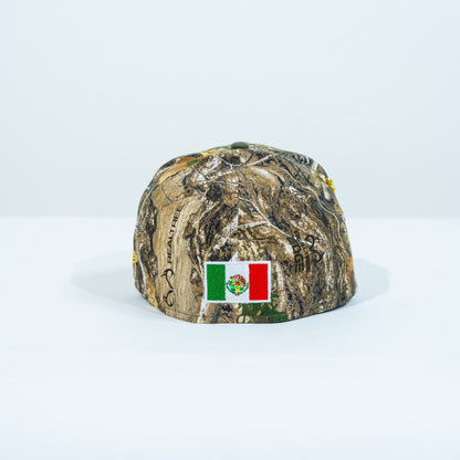 NEW ERA EXCLUSIVE 59FIFTY REALTREE/ OLIVE "CHIVAS DE GUADALAJARA" W/ 115 ANNIVERSARY SIDE PATCH