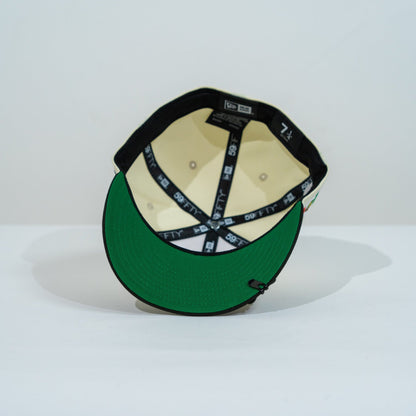 NEW ERA EXCLUSIVE 59FIFTY CHROME/ BLACK "CLUB CRUZ AZUL" W/ MEXICO FLAG SIDE PATCH