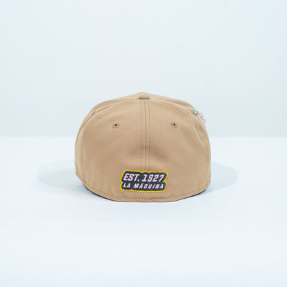 NEW ERA EXCLUSIVE 59FIFTY LIGHT KHAKI "CLUB CRUZ AZUL" W/ MEXICO FLAG SIDE PATCH