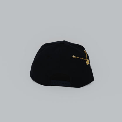 NEW ERA EXCLUSIVE 9FIFTY A-FRAME NAVY ATLANTA BRAVES SNAPBACK W/ 1999 WORLD SERIES SIDE PATCH