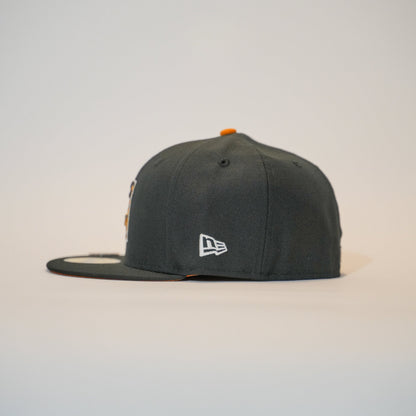 NEW ERA EXCLUSIVE 59FIFTY BLACK ARIZONA DIAMONDBACKS W/TIGER PRINT LOGO + 2001 WORLD SERIES SIDE PATCH