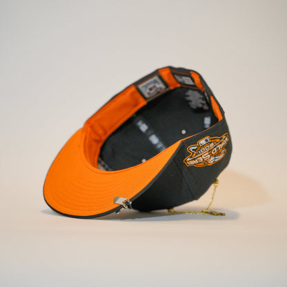 NEW ERA EXCLUSIVE 59FIFTY BLACK ARIZONA DIAMONDBACKS W/TIGER PRINT LOGO + 2001 WORLD SERIES SIDE PATCH