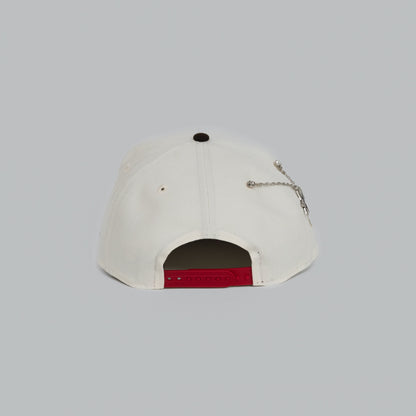 NEW ERA EXCLUSIVE 9FIFTY A-FRAME CHROME/ WALNUT LOS ANGELES DODGERS W/ 2024 WORLD SRIES CHAMPIONS SIDE PATCH