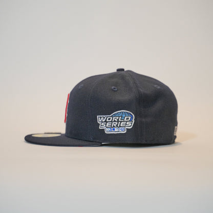NEW ERA EXCLUSIVE 59FIFTY NAVY BOSTON RED SOX W/ 2004 WORLD SERIES SIDE PATCH