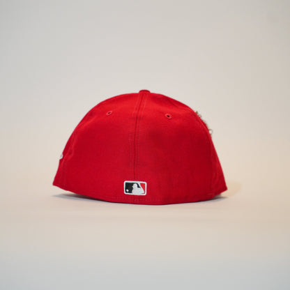 NEW ERA EXCLUSIVE 59FIFTY RED CINCINNATI REDS W/ 1990 WORLD SERIES SIDE PATCH