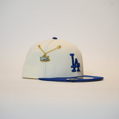 NEW ERA EXCLUSIVE 59FIFTY CHROME/BLUE LOS ANGELES DODGERS TWO TONE