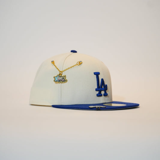 NEW ERA EXCLUSIVE 59FIFTY CHROME/BLUE LOS ANGELES DODGERS TWO TONE