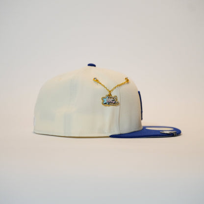 NEW ERA EXCLUSIVE 59FIFTY CHROME/BLUE LOS ANGELES DODGERS TWO TONE