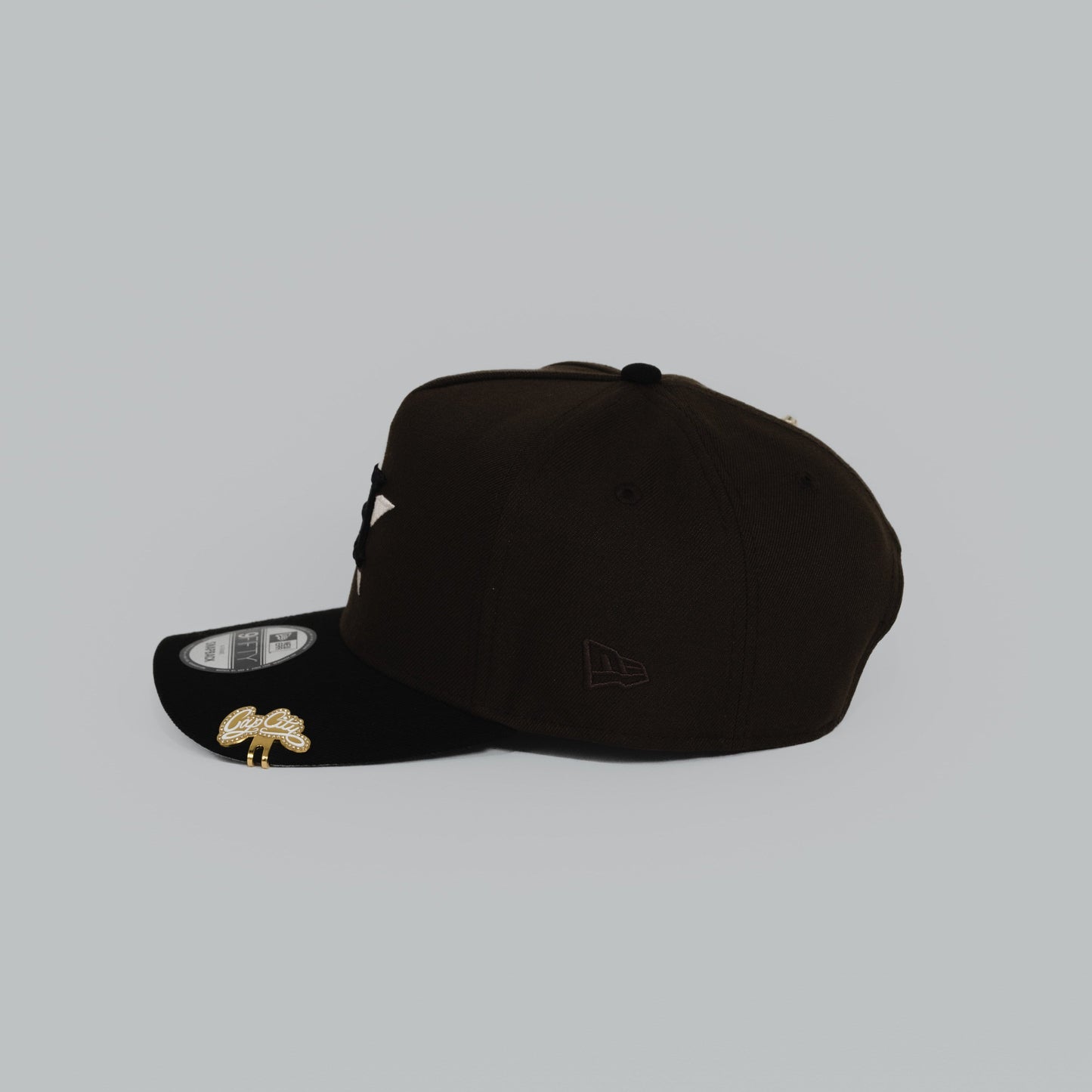 NEW ERA EXCLUSIVE 9FIFTY A-FRAME BROWN/ BLACK HOUSTON ASTROS W/ 45TH ANNIVERSARY SIDE PATCH