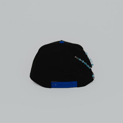 NEW ERA EXCLUSIVE 9FIFTY A-FRAME BLACK/ BLUE LOS ANGELES DODGERS SNAPBACK W/ 2024 WORLD SERIES CHAMPIONS SIDE PATCH