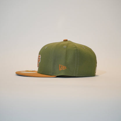 NEW ERA EXCLUSIVE 59FIFTY OLIVE/ KHAKI OAKLAND ATHLETICS TWO TONE