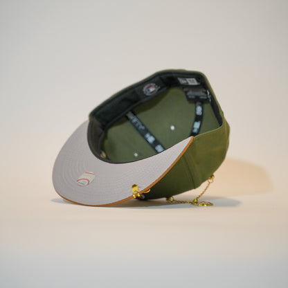 NEW ERA EXCLUSIVE 59FIFTY OLIVE/ KHAKI OAKLAND ATHLETICS TWO TONE