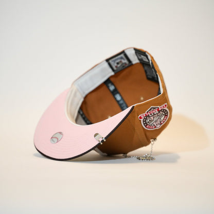 NEW ERA EXCLUSIVE 59FIFTY TAN/ BROWN LOS ANGELES DODGERS W/ 60TH ANNIVERSARY SIDE PATCH