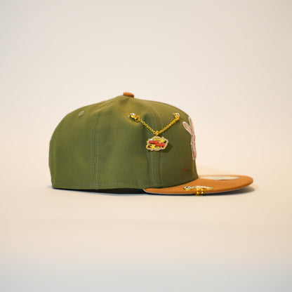 NEW ERA EXCLUSIVE 59FIFTY OLIVE/ KHAKI PITTSBURGH PIRATES TWO TONE