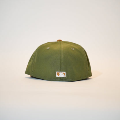 NEW ERA EXCLUSIVE 59FIFTY OLIVE/ KHAKI PITTSBURGH PIRATES TWO TONE