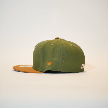 NEW ERA EXCLUSIVE 59FIFTY OLIVE/ KHAKI PITTSBURGH PIRATES TWO TONE
