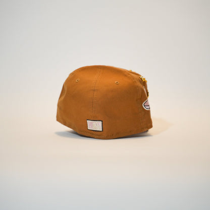NEW ERA EXCLUSIVE 59FIFTY TAN/BROWN LOS ANGELES DODGERS W/ 1959 ALL STAR GAME SIDE PATCH