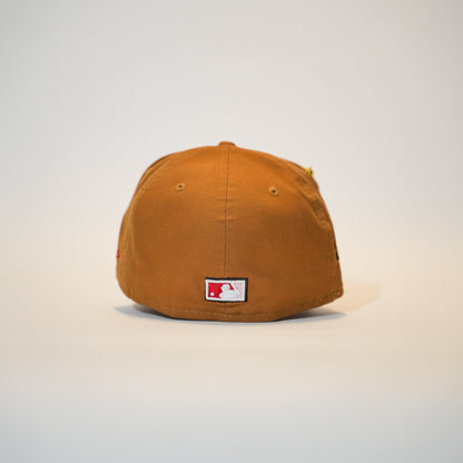 NEW ERA EXCLUSIVE 59FIFTY BRONZE LOS ANGELES DODGERS W/ 100TH ANNIVERSRAY SIDE PATCH
