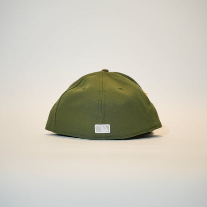 NEW ERA EXCLUSIVE 59FIFTY OLIVE/ BROWN CINCINNATI REDS TWO TONE