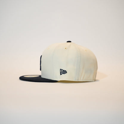 NEW ERA EXCLUSIVE 59FIFTY CHROME/NAVY ATLANTA BRAVES TWO TONE