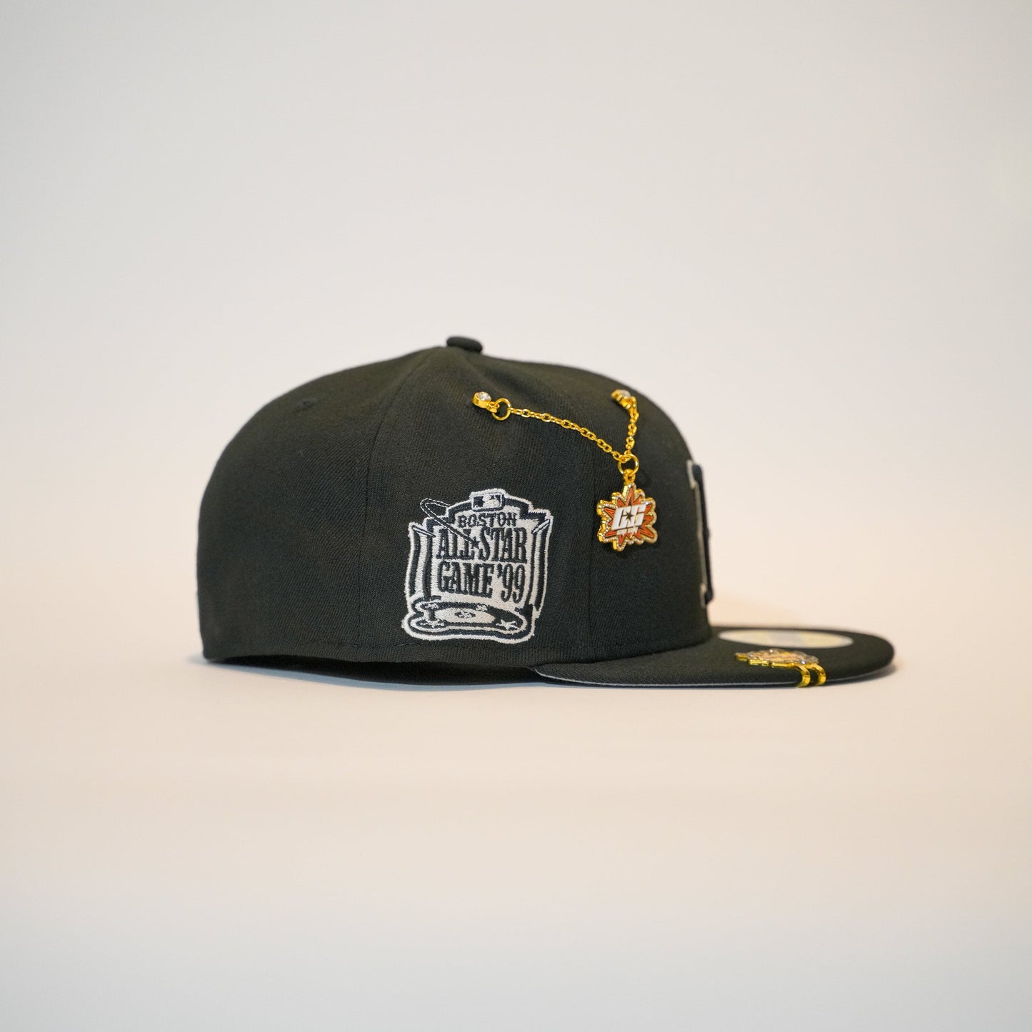 NEW ERA EXCLUSIVE 59FIFTY BLACK BOSTON RED SOX W/ 1999 AL STAR GAME SIDE PATCH