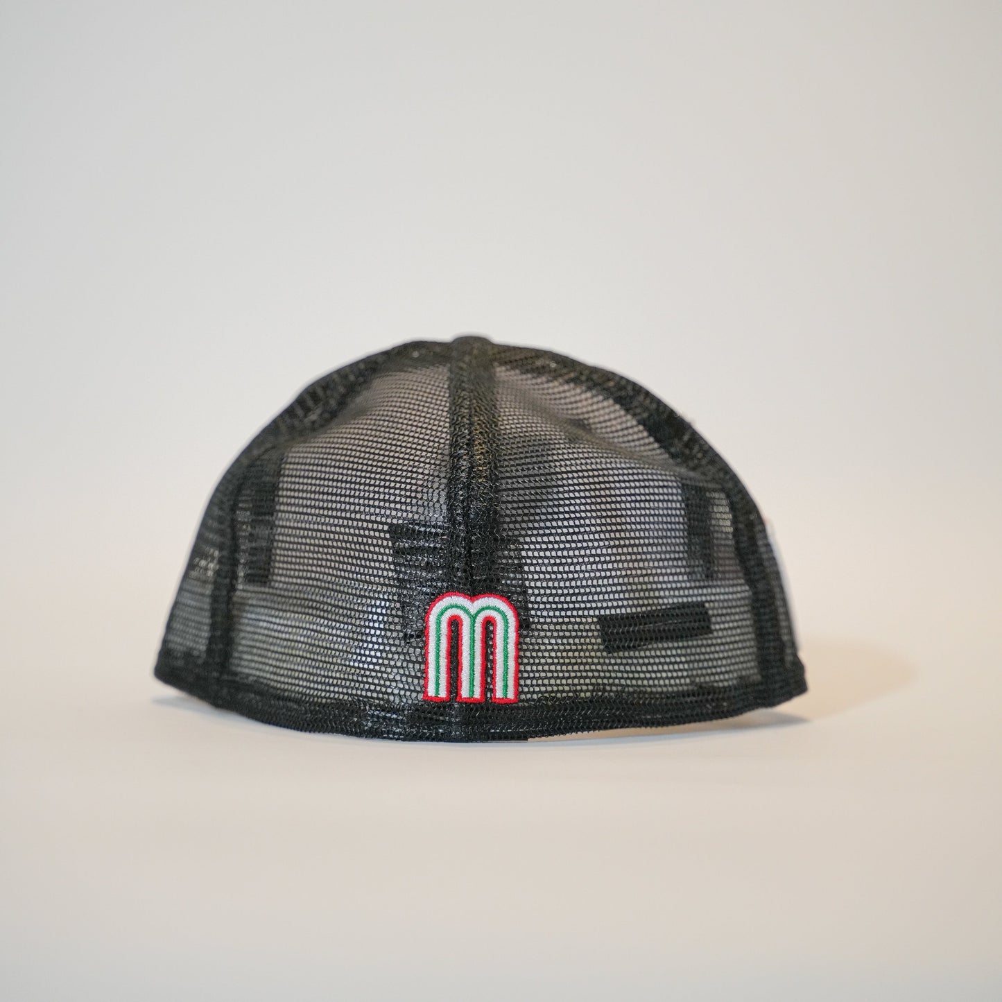 NEW ERA EXCLUSIVE 59FIFTY PEARL WHITE MEXICO "EL GALLO" MESHBACK W/ MEXICO FLAG SIDE PATCH