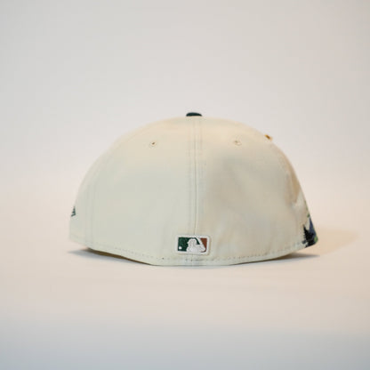 NEW ERA EXCLUSIVE 59FIFTY CHROME/FOREST GREEN LOS ANGELES DODGERS W/ PINE TREES