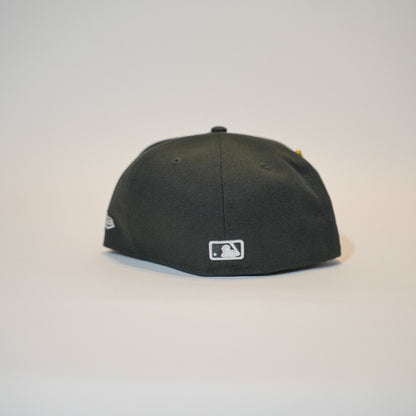 NEW ERA EXCLUSIVE 59FIFTY BLACK LOS ANGELES DODGERS W/ 2024 WORLD SERIES CHAMPIONS SIDE PATCH