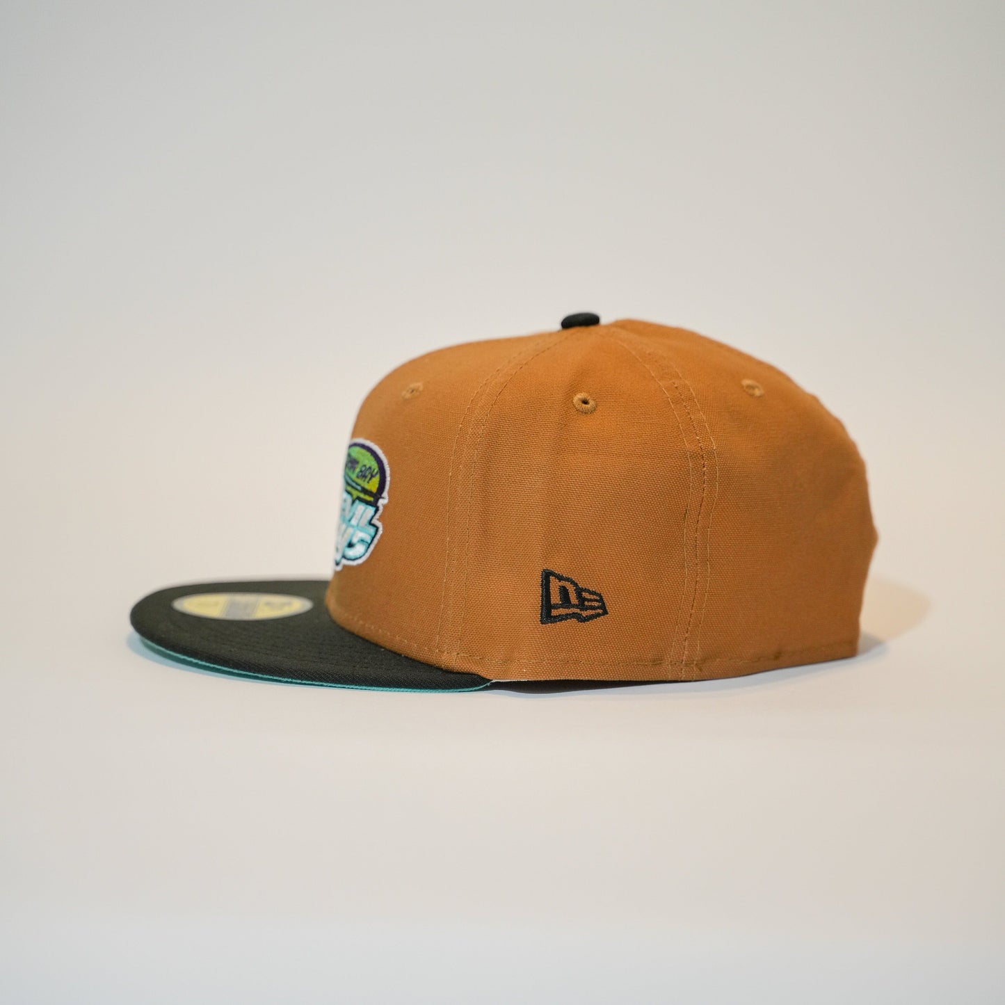 NEW ERA EXCLUSIVE 59FIFTY BRONZE/BLACK TAMPA DEVILRAYS W/ 1998 INAUGURAL SEASON SIDE PATCH
