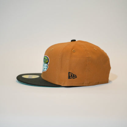 NEW ERA EXCLUSIVE 59FIFTY BRONZE/BLACK TAMPA DEVILRAYS W/ 1998 INAUGURAL SEASON SIDE PATCH
