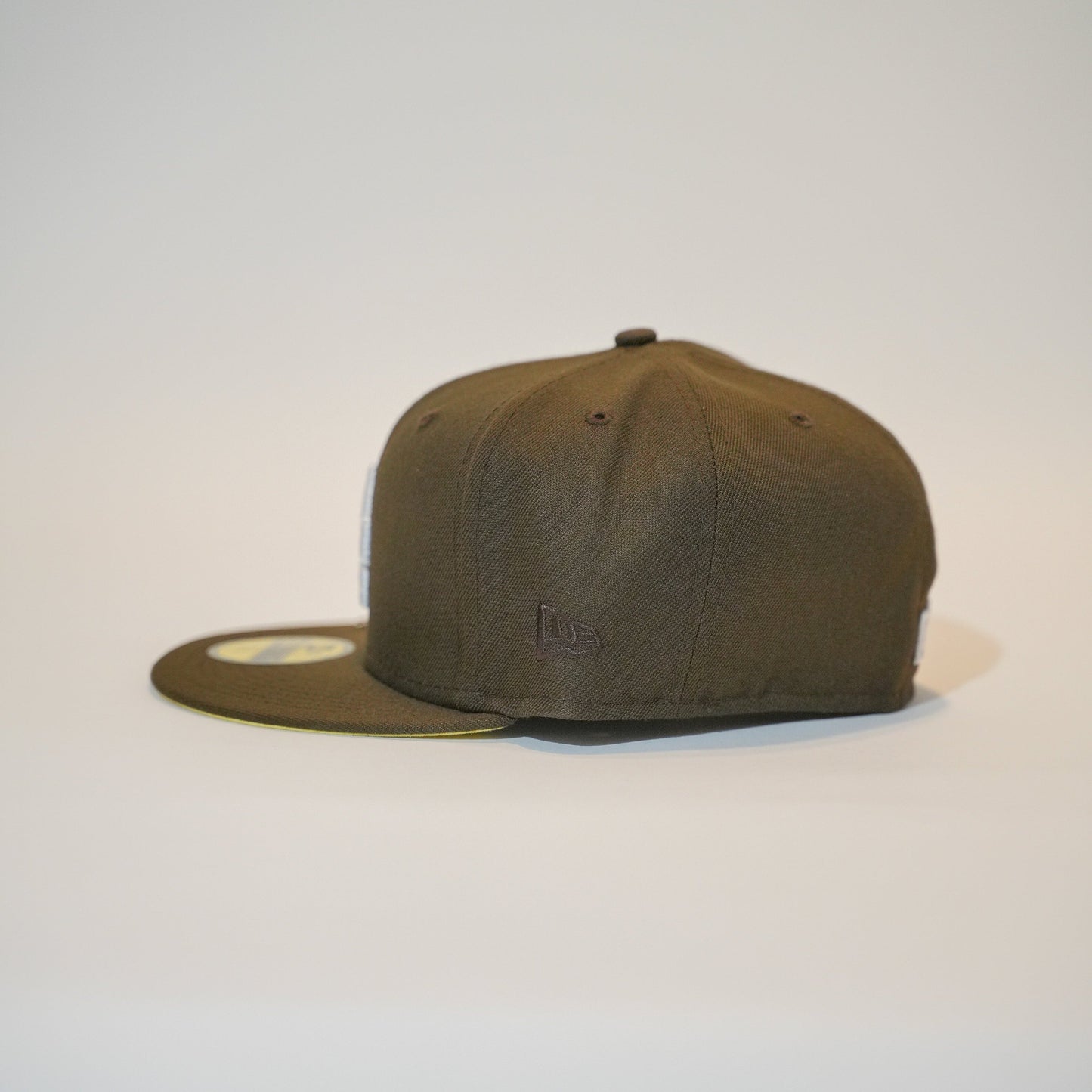 NEW ERA EXCLUSIVE 59FIFTY BROWN LOS ANGELES DODGERS W/ 50TH ANNIVERSARY SIDE PATCH