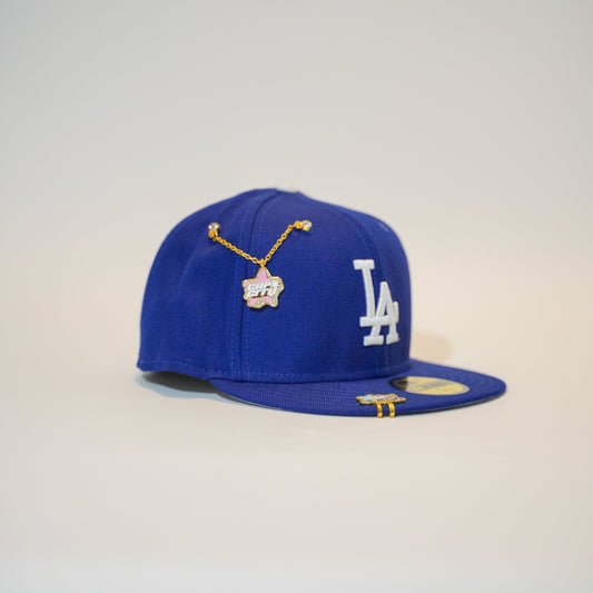 NEW ERA EXCLUSIVE 59FIFTY BLUE LOS ANGELES DODGERS W/ 1988 WORLD SERIES SIDE PATCH