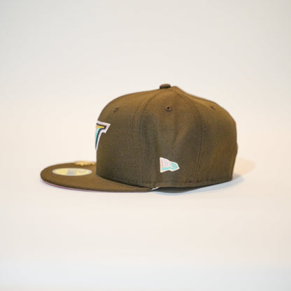 NEW ERA EXCLUSIVE 59FIFTY BROWN TORONTO BLUE JAYS W/ 30TH ANNIVERSARY SIDE PATCH