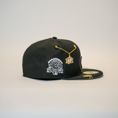 NEW ERA EXCLUSIVE 59FIFTY BLACK CHICAGO CUBS W/ 1990 ALL STAR GAME SIDE PATCH