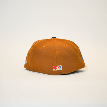 NEW ERA EXCLUSIVE 59FIFTY DARK TAN/NAVY CHICAGO CUBS W/ 1990 ALL STAR GAME SIDE PATCH
