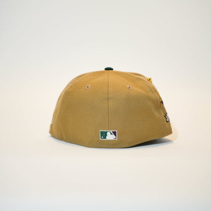 NEW ERA EXCLUSIVE 59FIFTY CAMEL/ BURGUNDY CHICAGO CUBS W/ 1990 ALL STAR GAME SIDE PATCH
