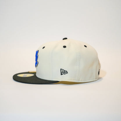 NEW ERA EXCLUSIVE 59FIFTY CHROME/ BLACK CHARROS DE JALISCO W/ MEXICO FLAG SIDE PATCH