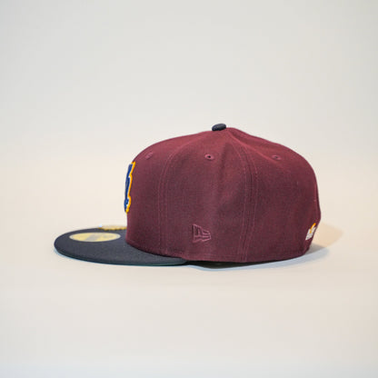 NEW ERA EXCLUSIVE 59FIFTY BURGUNDY/ NAVY CHARROS DE JALISCO TWO TONE