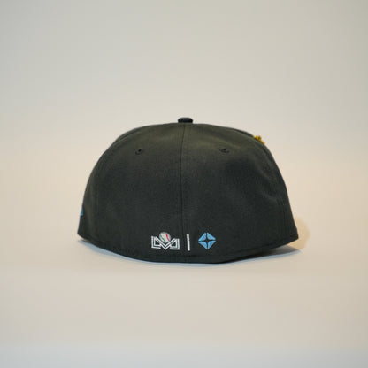 NEW ERA EXCLUSIVE 59FIFTY BLACK/ CORDUROY CHARROS DE JALISCO W/ MEXICO FLAG SIDE PATCH
