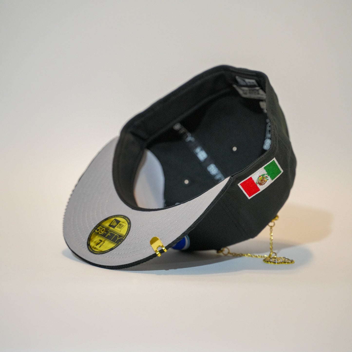NEW ERA EXCLUSIVE 59FIFTY BLACK/ CORDUROY CHARROS DE JALISCO W/ MEXICO FLAG SIDE PATCH