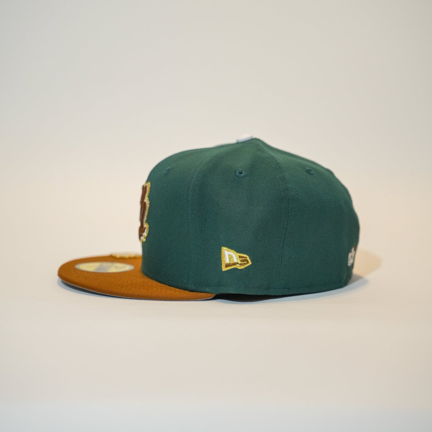 NEW ERA EXCLUSIVE 59FIFTY FOREST GREEN/ KHAKI CHARROS DE JALISCO W/ "JALISCO" SCRIPT SIDE PATCH
