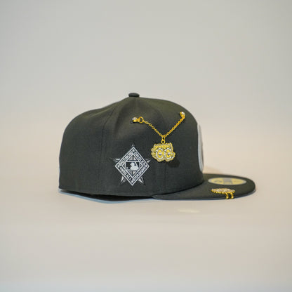 NEW ERA EXCLUSIVE 59FIFTY BLACK BALTIMORE ORIOLES W/ 1993 ALL STAR GAME SIDE PATCH