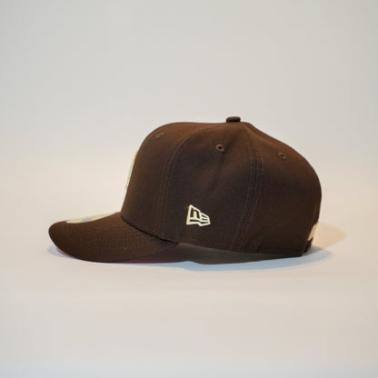 NEW ERA EXCLUSIVE 59FIFTY DARK BROWN LOS ANGELES DODGERS W/ 2020 WORLD SERIES SIDE PATCH