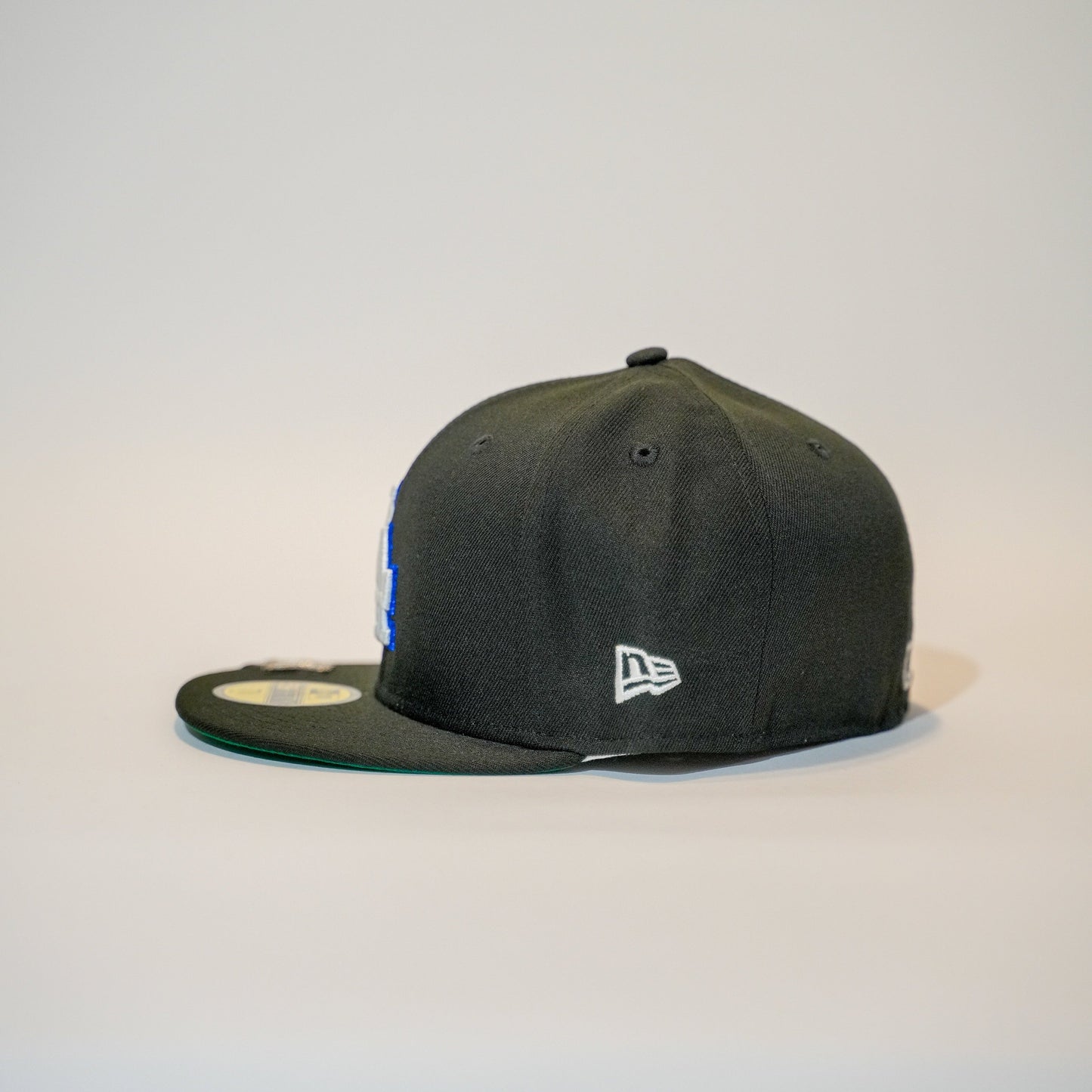 NEW ERA EXCLUSIVE 59FIFTY BLACK LOS ANGELES DODGERS W/ 60TH ANNIVERSARY SIDE PATCH