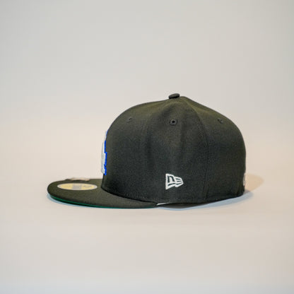 NEW ERA EXCLUSIVE 59FIFTY BLACK LOS ANGELES DODGERS W/ 60TH ANNIVERSARY SIDE PATCH