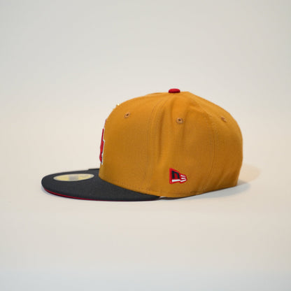 NEW ERA EXCLUSIVE 59FIFTY BRONZE/NAVY LOS ANGELES DODGERS W/ JACKIE ROBINSON SIDE PATCH