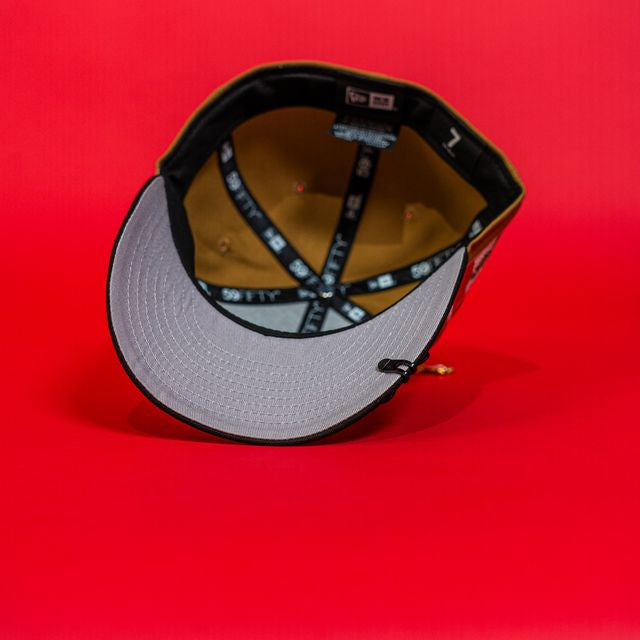 NEW ERA EXCLUSIVE 59FIFTY DARK KHAKI/BLACK MEXICO 2025 WORLD BASEBALL CLASSIC W/ MEXICO FLAG SIDE PATCH